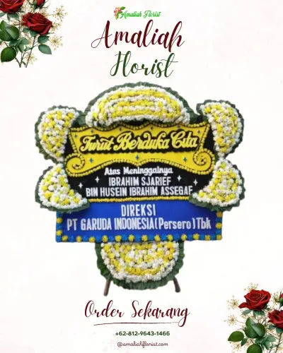Papan Bunga Duka di Pesawahan